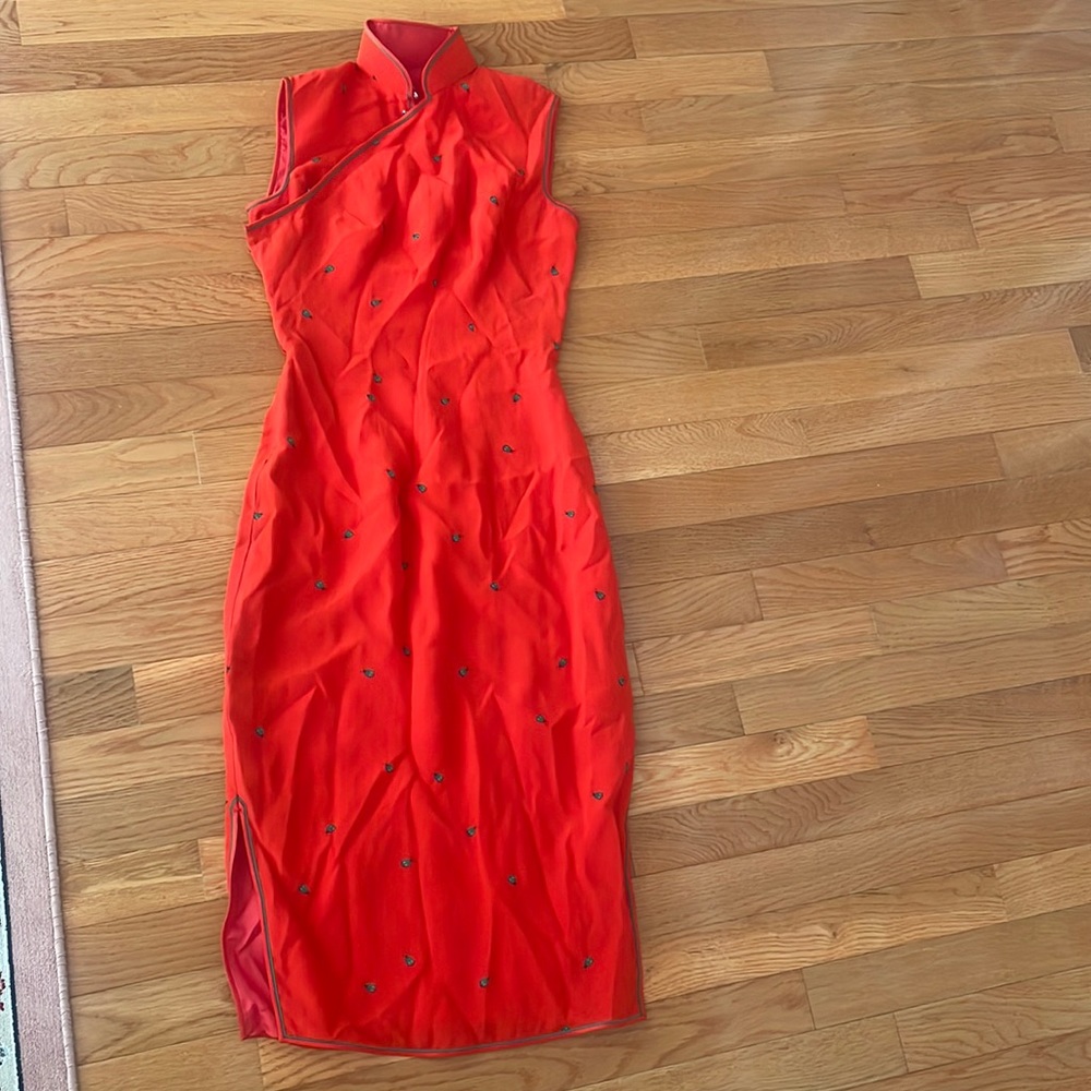 High neck tight dress